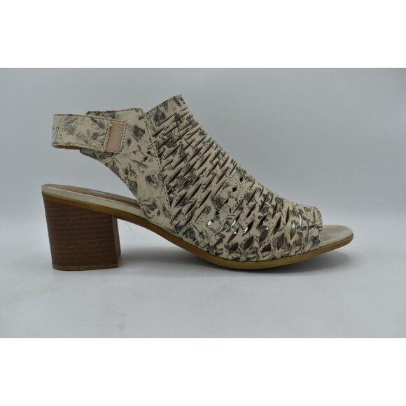 Remonte EU 41 US 9.5 Maryjane 70 Leather Perforated Metallic Heeled Sandals - Picture 7 of 16